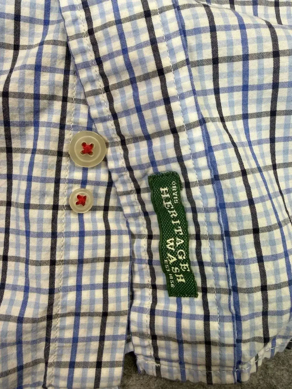 Orvis Plaid Long Sleeve Button Down Shirt Size M Active Fit